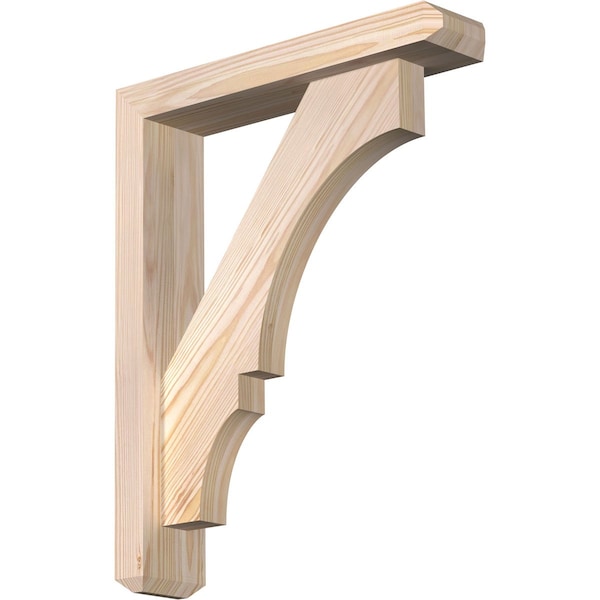 Ekena Millwork Balboa Craftsman Smooth Bracket w/ Offset Brace, Douglas Fir, 3 1/2"W x 16"D x 20"H BKT0402X16X20BOA04SDF - main